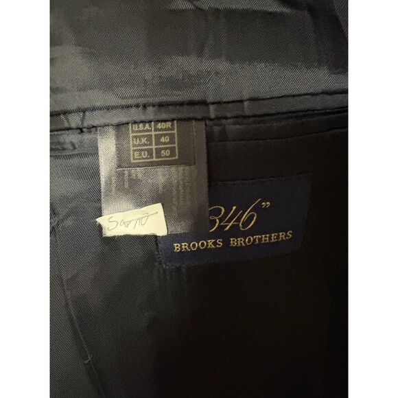 Brooks Brothers 346 Blazer Mens 42R Navy 3 Button Gold Crest Sport Coat Classic - Picture 8 of 12